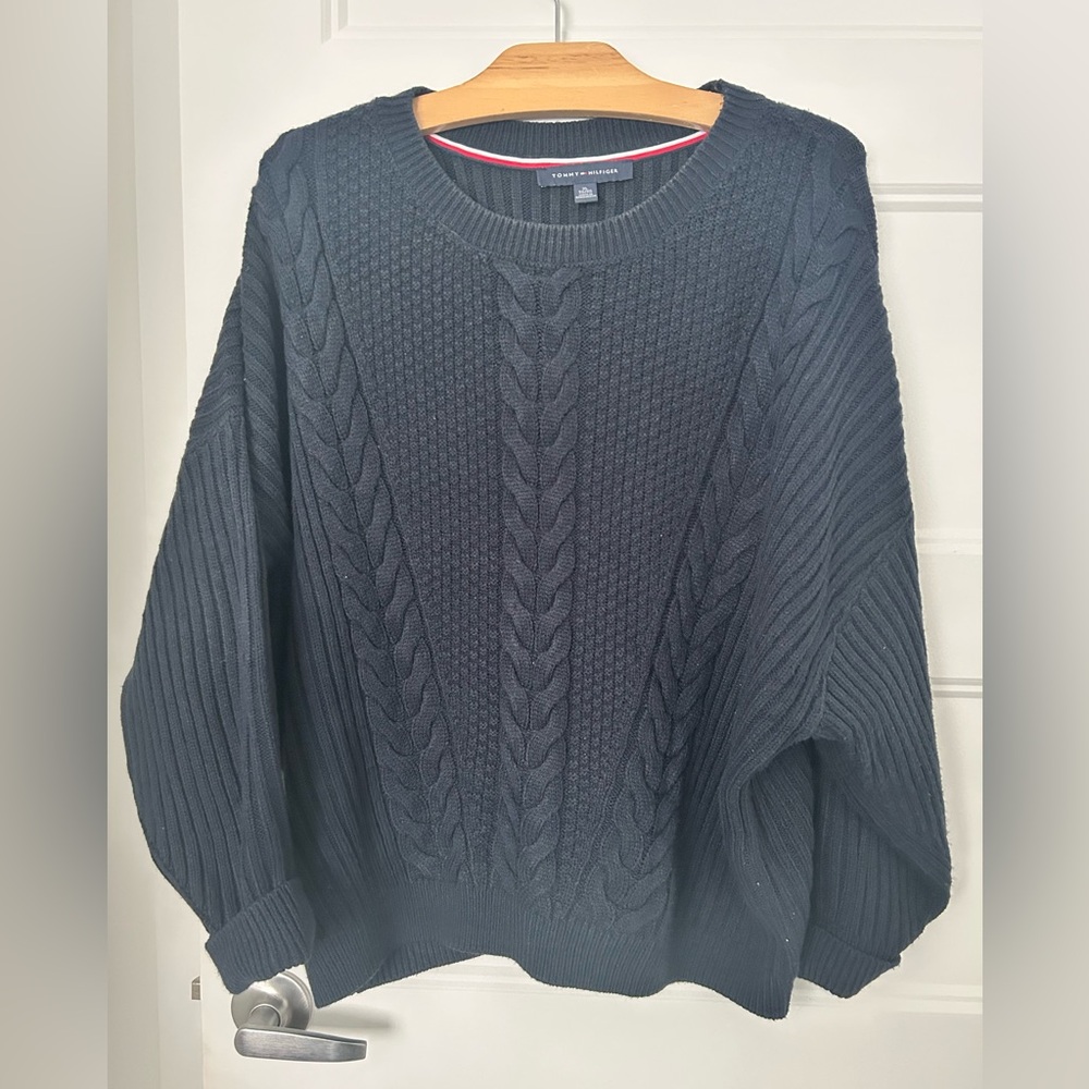 Tommy Hilfiger Navy Cable Knit Sweater
